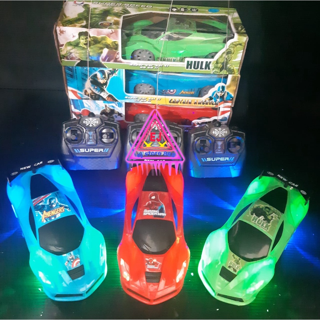 Mainan Mobil Remote Control R/C Mini Super Car Roda Led Nyala 963d