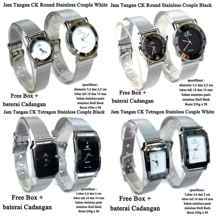 jam tangan pasangan couple ck-stainless pasir