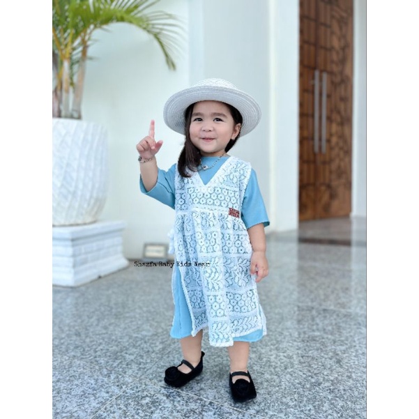 DRESS ANAK PEREMPUAN 1-6 TAHUN BRUKAT MALIKA / OUTER BRUKAT KEKINIAN / DRESS MURAH / SETELAN ANDIN / DRESS KOREA