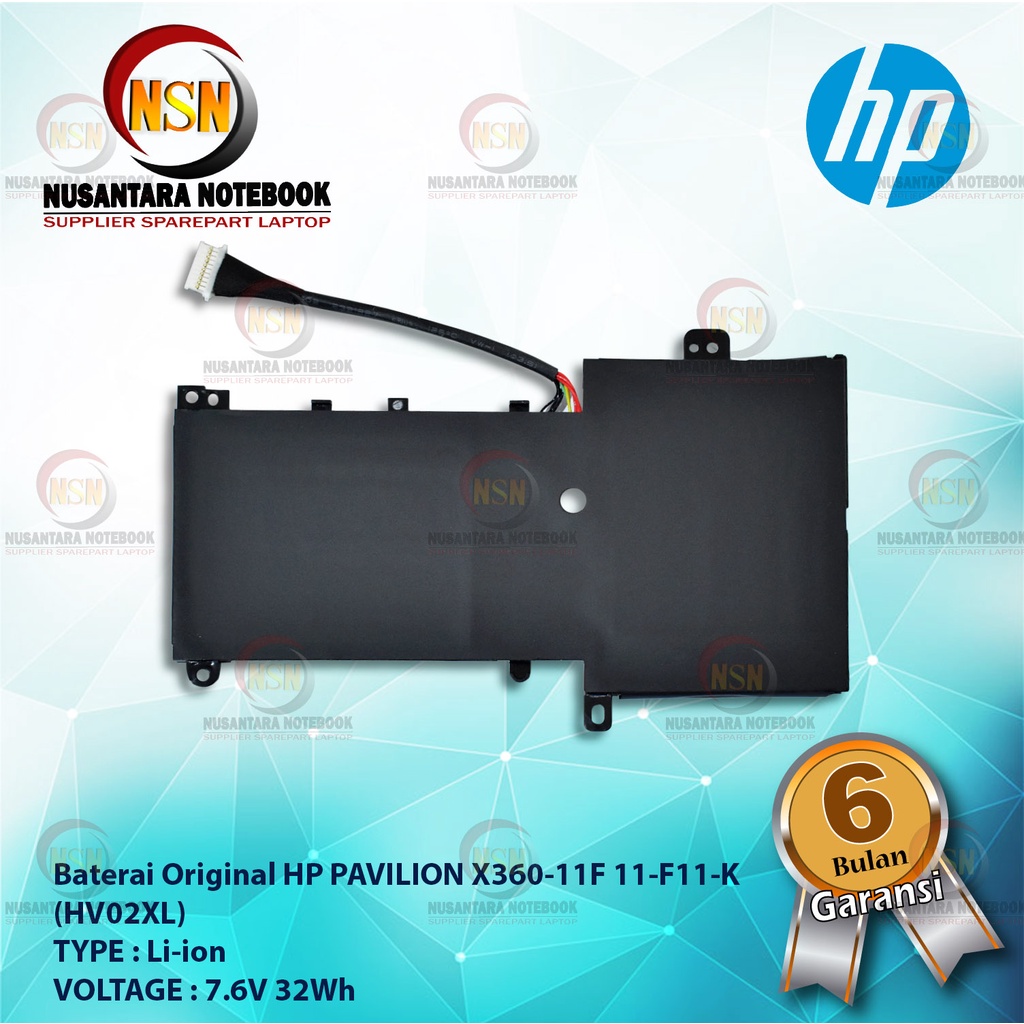 Baterai Laptop HP PAVILION X360-11F 11-F 11-K HV02XL ORIGINAL