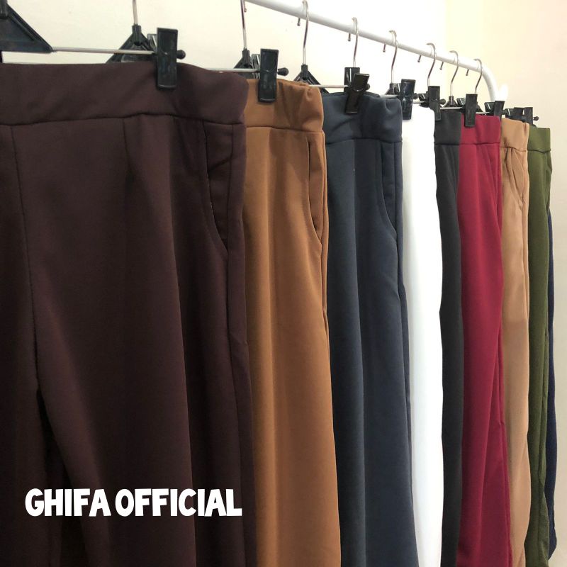 Celana Basic Pants Scuba Jumbo Premium