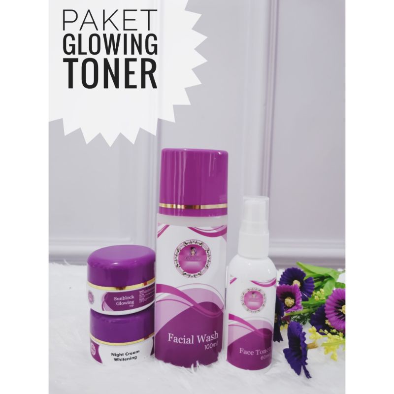 Paket whitening glowing Toner RL BEAUTY skincare farmasi