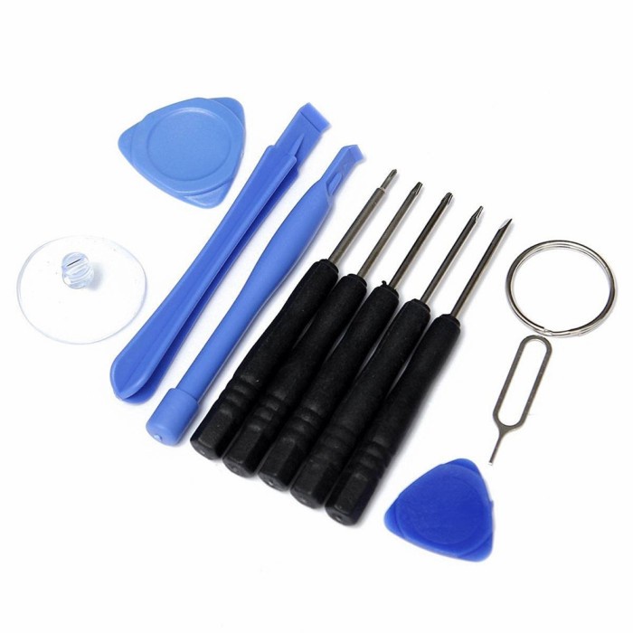 Peralatan Reparasi Handphone 11 in 1 Repari Tool Set Blue