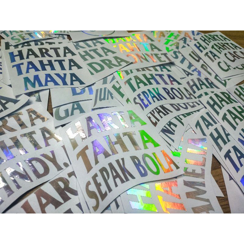 

COSTUM NAMA CUTTING STICKER HOLOGRAM
