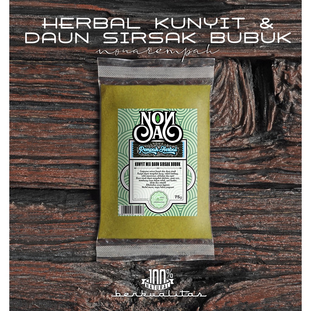 

Kunyit Dan Daun Sirsak Bubuk 75 Gram | Herbal Murni
