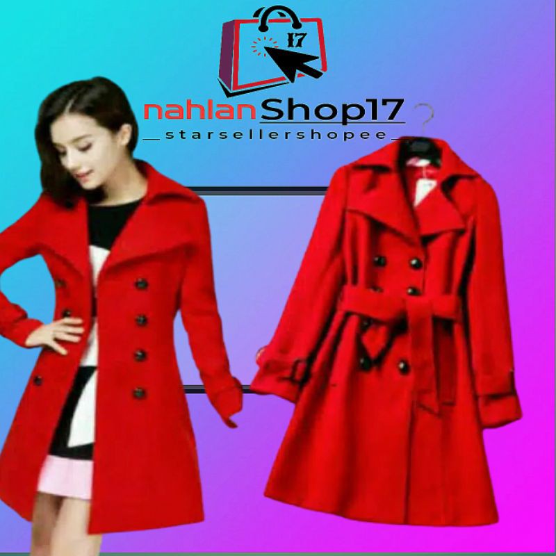 BLAZER WANITA MODEL KOREA / BLAZER WANITA / COAT KOREA / BLAZER TITANIA RED