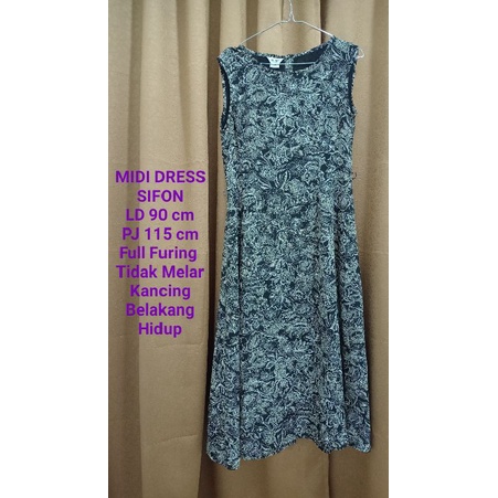 PRELOVED - MIDI DRESS/TUNIK SIFON/TUNIK BUNGA/MINI DRESS/SIFON MOTIF/MINI MIDI TUNIK