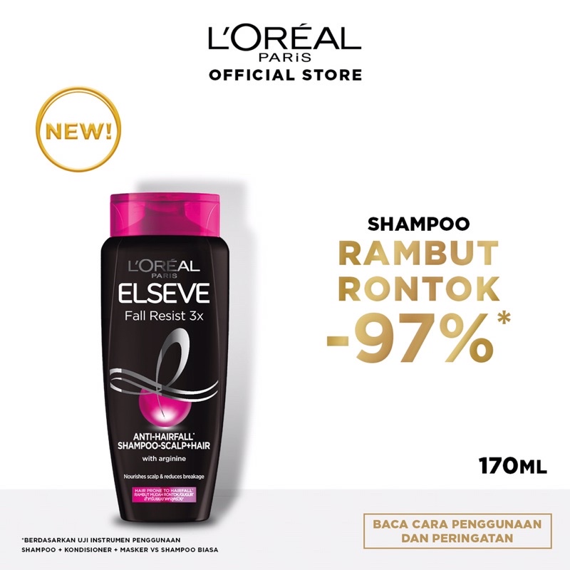 L’oreal Paris Hair Fall Resist 3x Shampoo 170ml & Extraordinary Nourishing 330ml-0