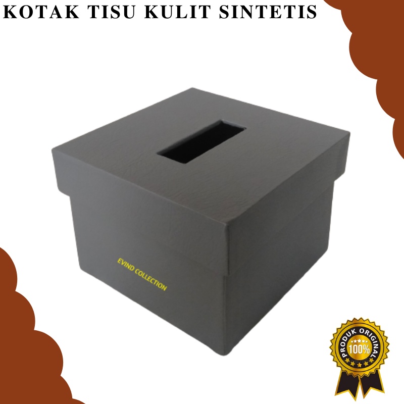 Tempat Tissue Kulit Sintetis Mini Kotak Tisu Meja Makan