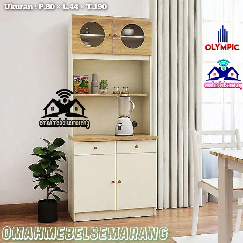Lemari Dapur 2 Pintu OLYMPIC KSC NAVIO 2D Kitchen Set Almari Rak Sayur Minimalis