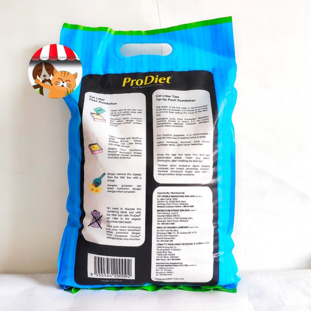 Pasir Kucing Gumpal Prodiet Hygiene Scented Cat Litter 5L Best Quality