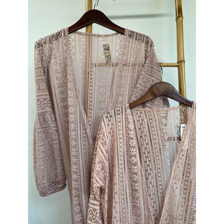 Jasmin Long Outer Cardigan Lace/ busana pantai/pakaian buat kondangan