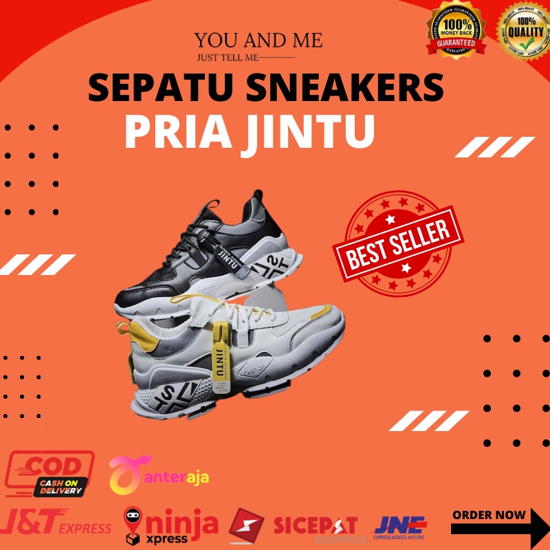 Fashion sepatu jintu pria sneakers murah casual Pria wanita dewasa jalan santai termurah berkualitas