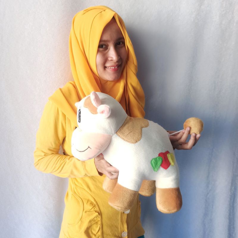 boneka sapi CANTIK XL tanggung murah. REAL PICT