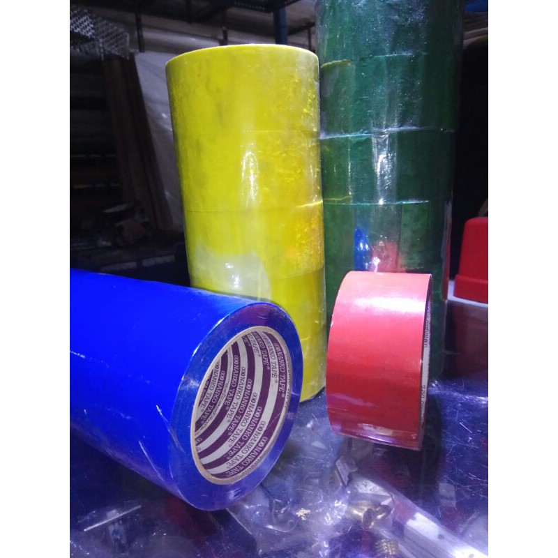 

Lakban plastik OPP 2" warna warni rol