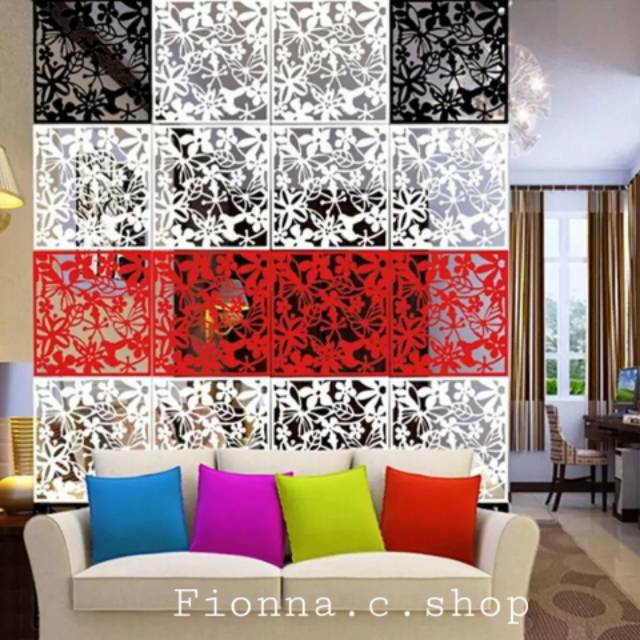 Dekorasi penyekat ruang vintage bahan pvc(1set 4 pcs 1 warna)