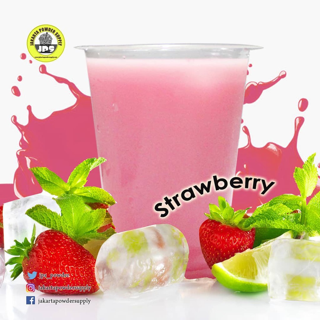 

Bubuk Minuman / Powder Drink / Bubble Drink Rasa Strawberry Mix Gula