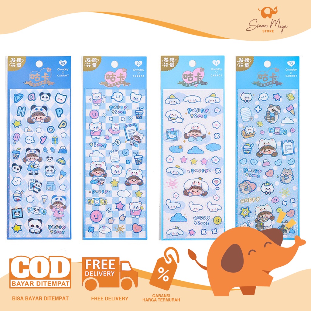 

Poppy Time Dairy Deco Stickers / Sticker Stiker Deco Motif Gambar Lucu Unik Murah Berkualitas / Cutting Sticker