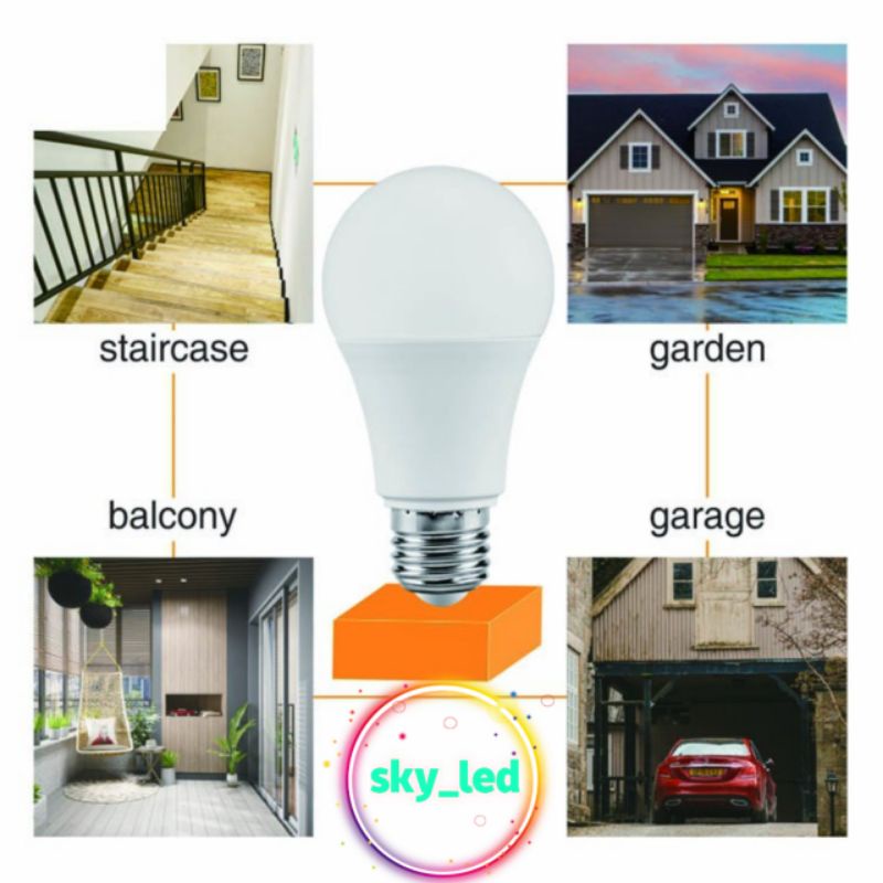 Lampu LED Sensor Suara 12 Watt  E27 Sound Sensor Led Light Bulb