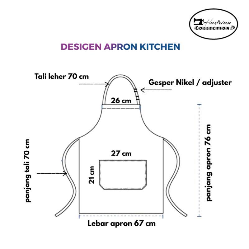 Celemek apron Custom Celemek Dapur Celemek masak Celemek waitres Celemek Barista Celemek grosir murah.