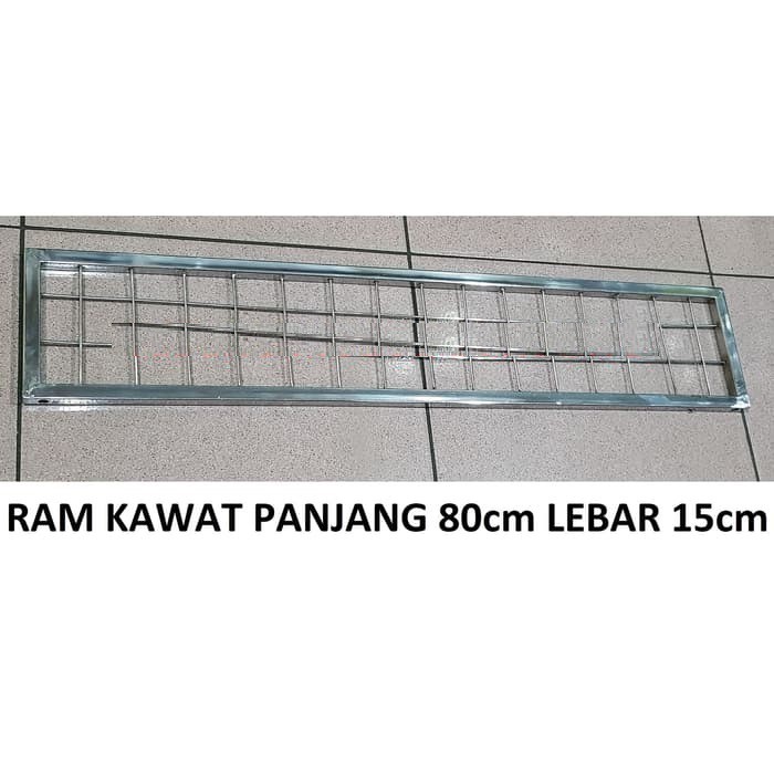 Ram Kawat Besi Gantungan Barang Pajangan Gantung Jaring Kotak 80*15cm