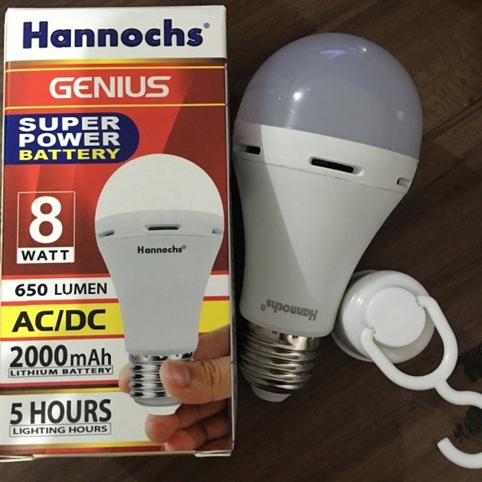 Magic Lamp Hannochs 8W Tahan 5 Jam LED Bagus Berkualitas Awet