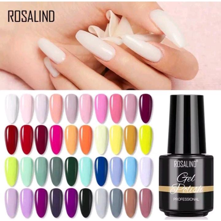 ROSALIND 1 SET 40 WARNA 7ML BOTOL PLASTIK / KUTEK UV GELROSALIND /KUTEK GEL