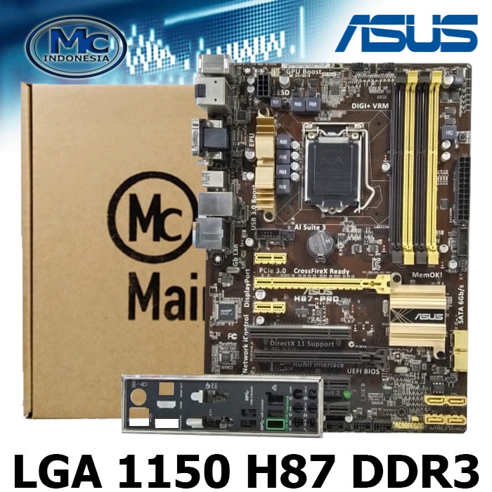 Mainboard Mobo Motherboard Intel LGA 1150 / Mobo gaming / Mobo Mining - ASUS H97