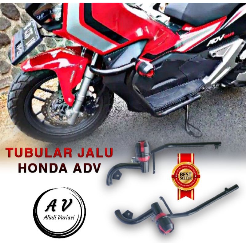 tubular crashbar Honda ADV 150 plus Jalu slider agna