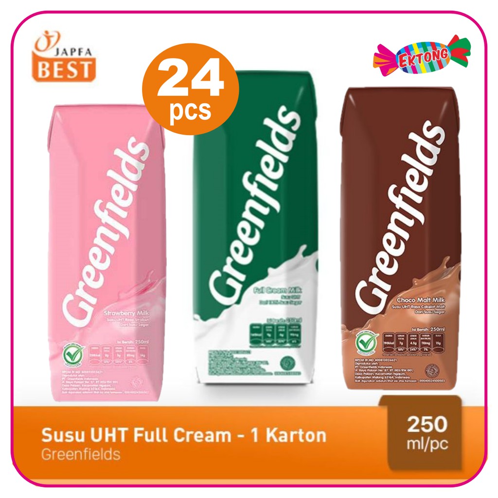 

GREENFIELDS UHT 250ML 1 DUS ( ISI 24 PCS )