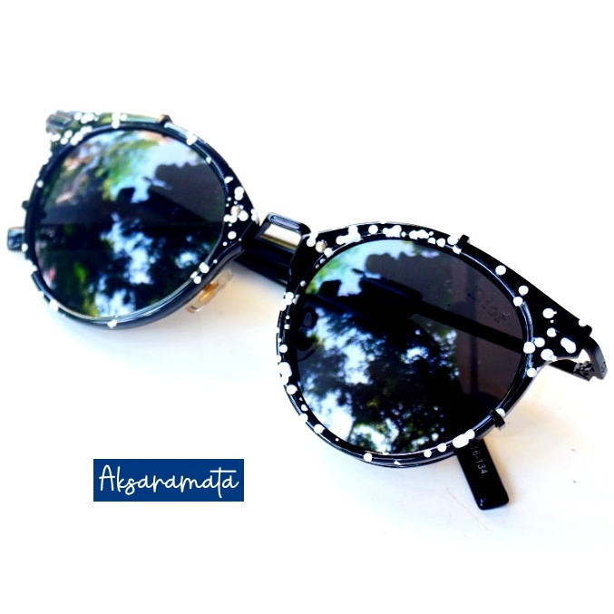 Sunglasses wanita bulat kacamata hitam wanita retro kacamata hitam wanita bulat