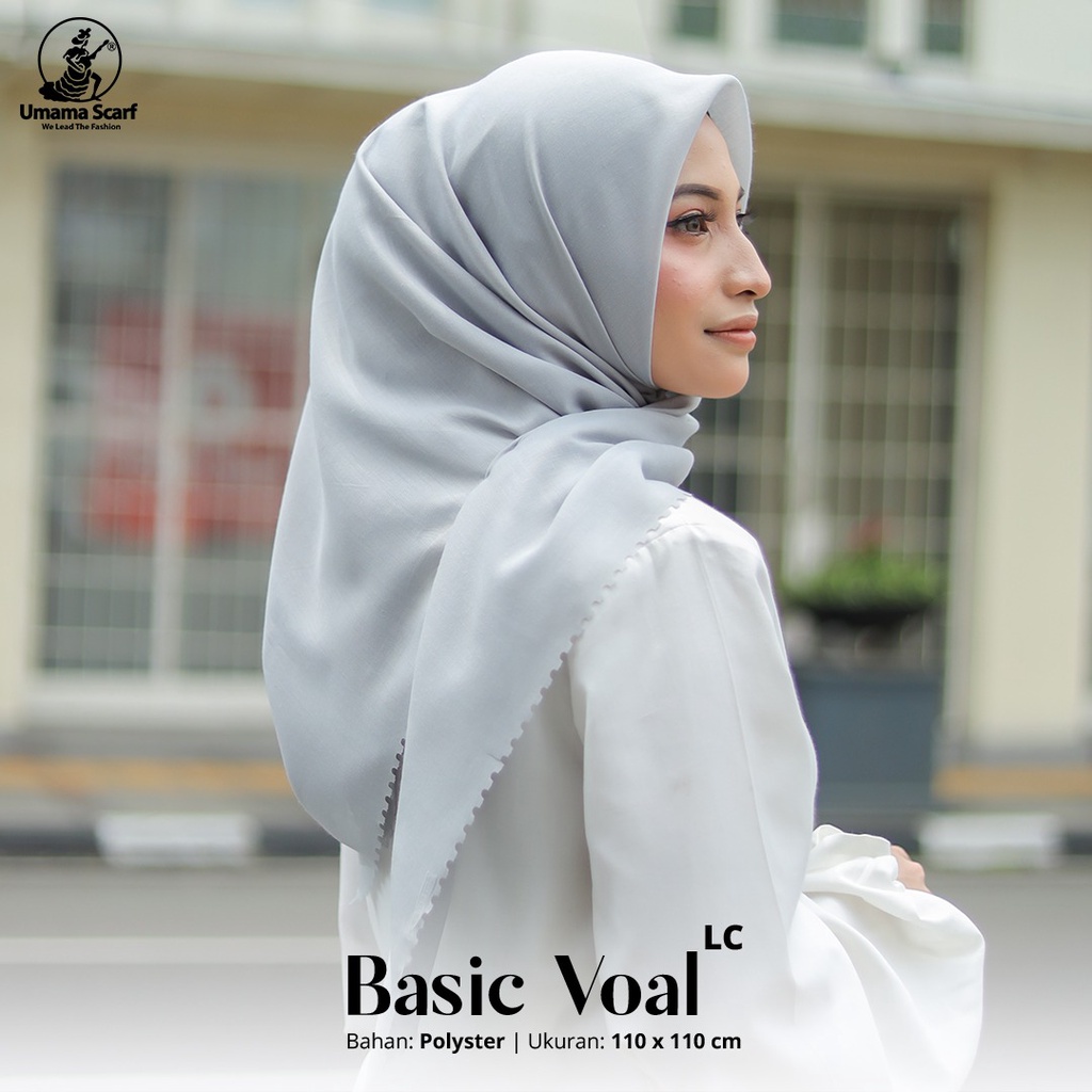 Hijab Segi empat Basic Voal Lasercut Polos By Umama Kerudung Segiempat Miracle Pasar Hija'b