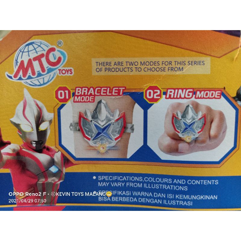 MC 341-A  MAINAN CINCIN + GELANG SUPER HERO ADA LED NYA / SENJATA SUPER HERO ROBOMAN