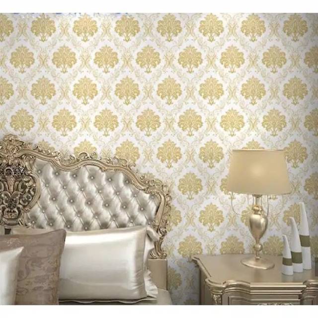 TEMURAH - Wallpaper Dinding Motif Wallpaper Stiker Batik Wallpaper Kamar Tidur Aesthetic Uk 45cmx1m