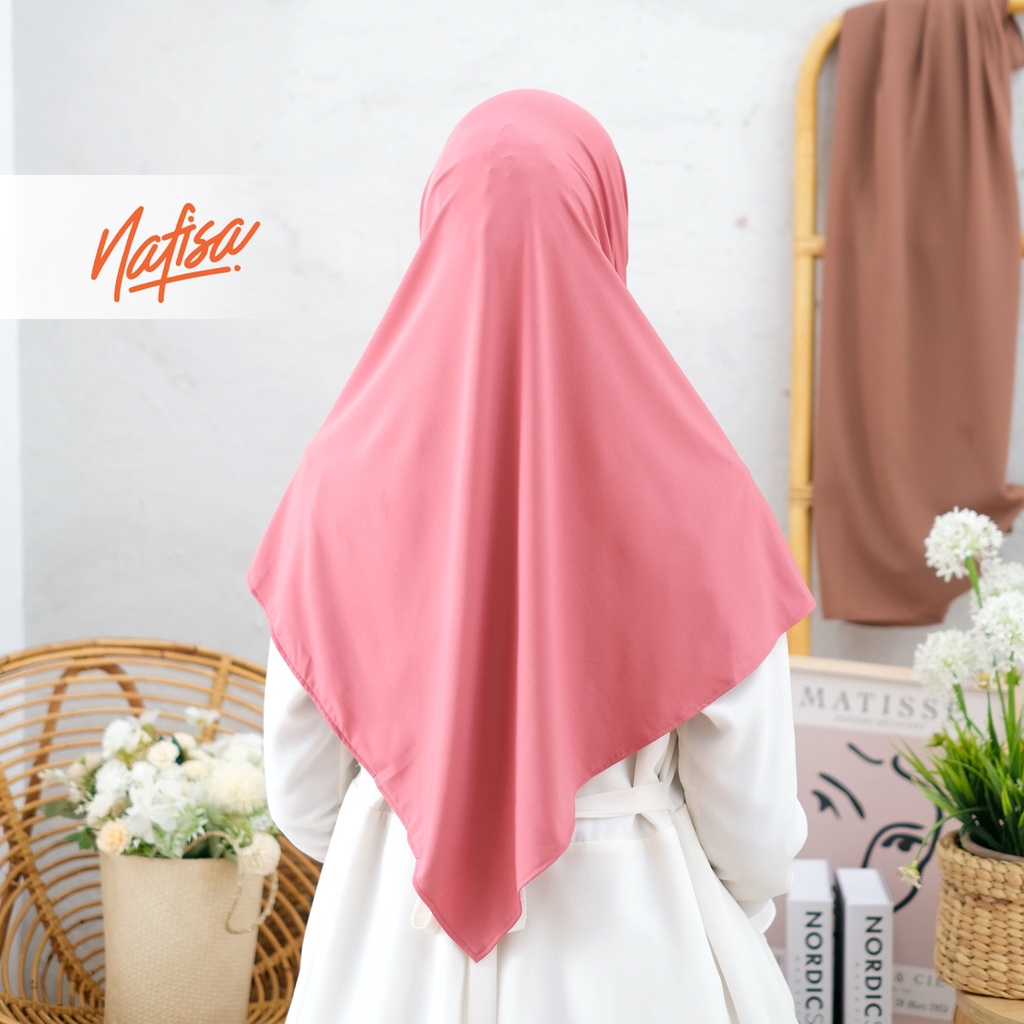 Jilbab Instan Belah Tengah Nafisa DAVIRA | Hijab Instan Bergo Pad Kecil Kerudung Segitiga Khimar