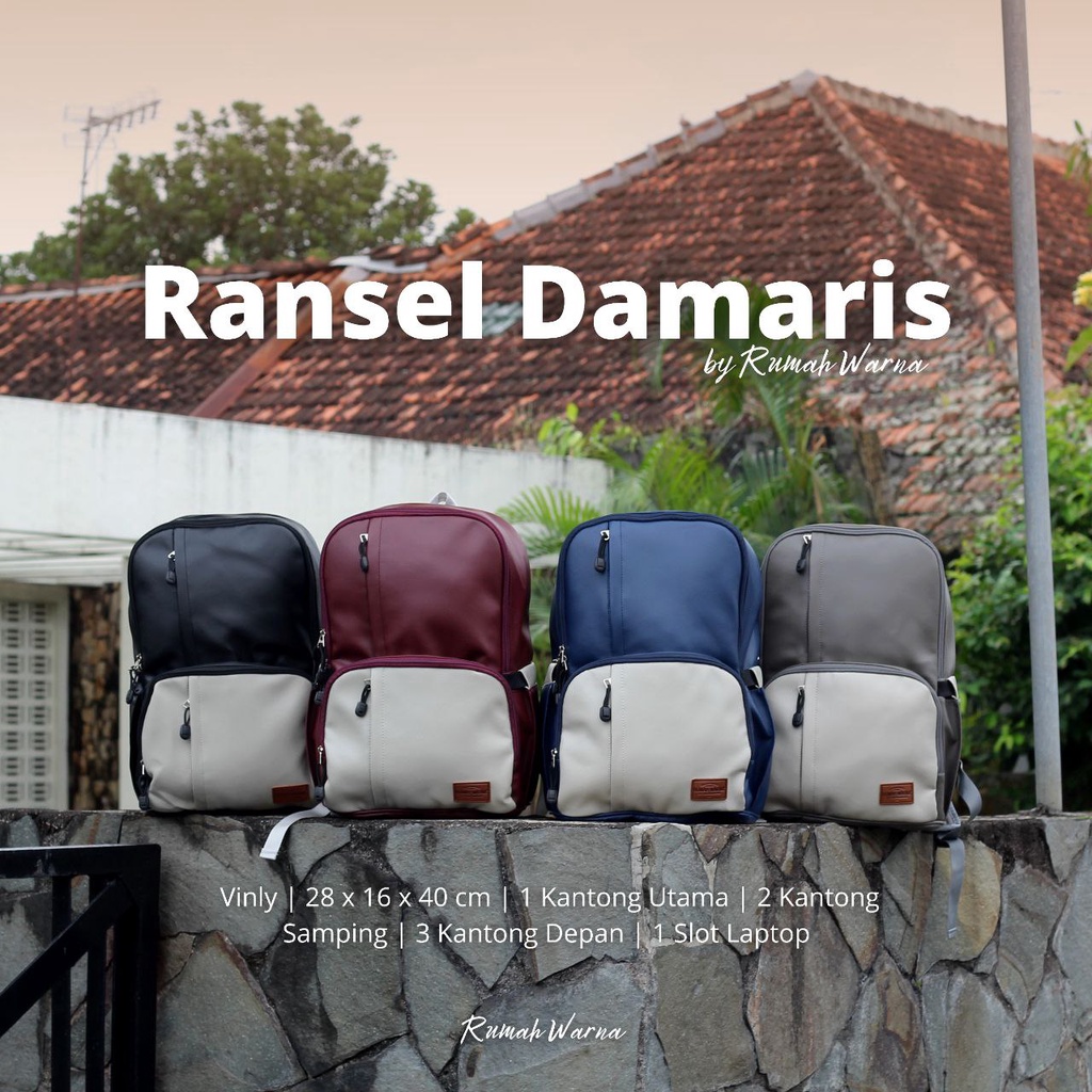 RUMAH WARNA Tas Ransel Pria Wanita Tas Sekolah Pria Wanita Tas Kerja Pria Wanita Ta Kuliah Pria Wani