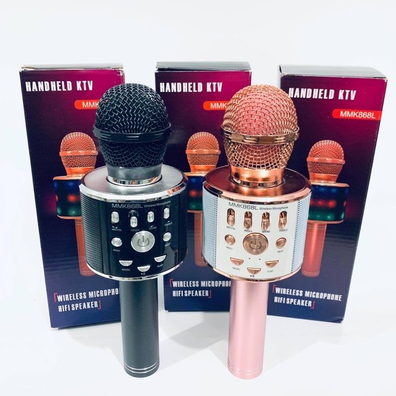 Mic Karaoke Bluetooth WS-868L WS868L Microphone MMK 868L KTV Mic Karaoke Handphone Bluetooth Termurah