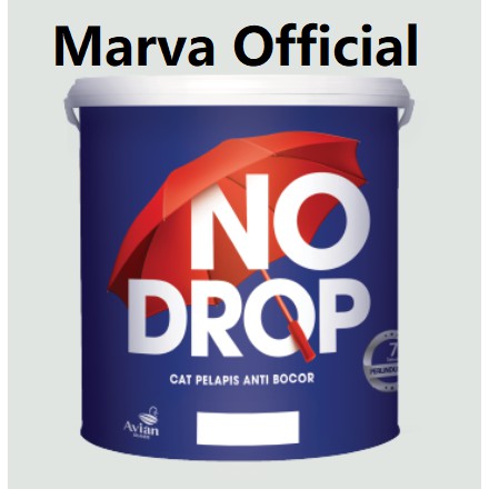 Cat tembok anti bocor Avian NO DROP 1 kg 022 Biru Cerah 004 Biru blue 029 Pink merah 1kg muda tua