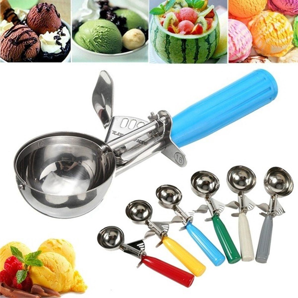 QUINTON Sendok Es Krim Stainless Steel 9ukuran Kue Kering Dapur Adonan Food Portioner Cutter