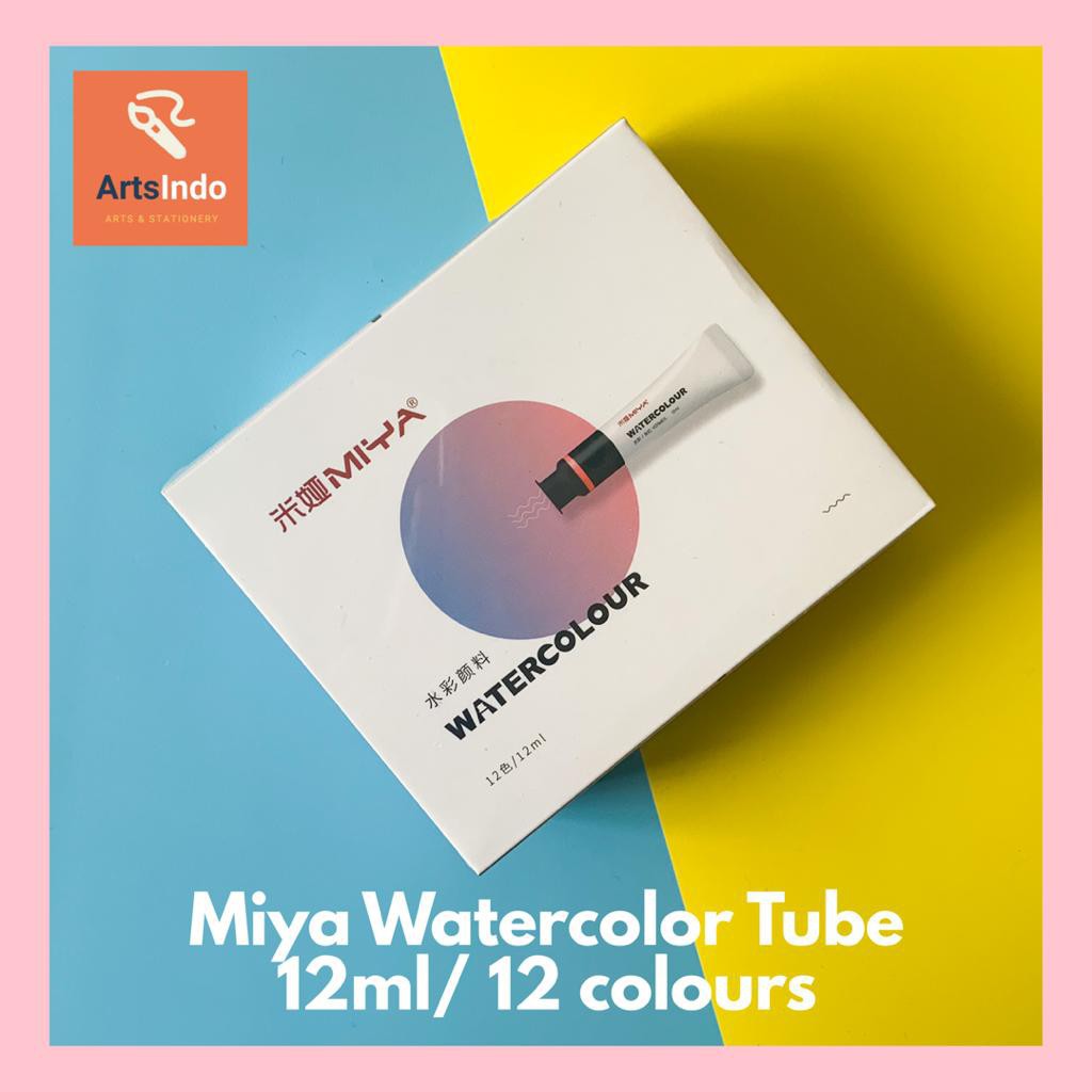 

Miya Watercolor Paint Cat Air Tube Set 12 Colors x 12ml