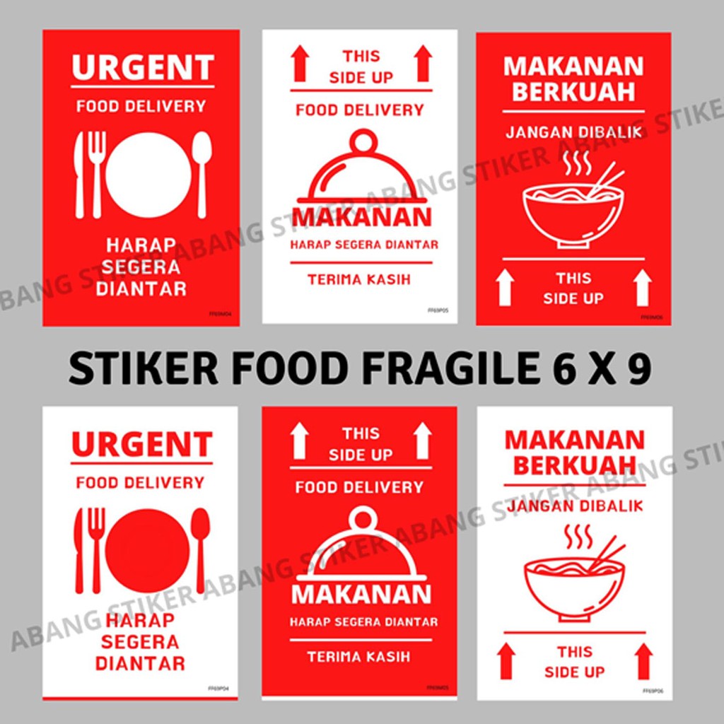 

Stiker Food Fragile Biasa 6 x 9 cm
