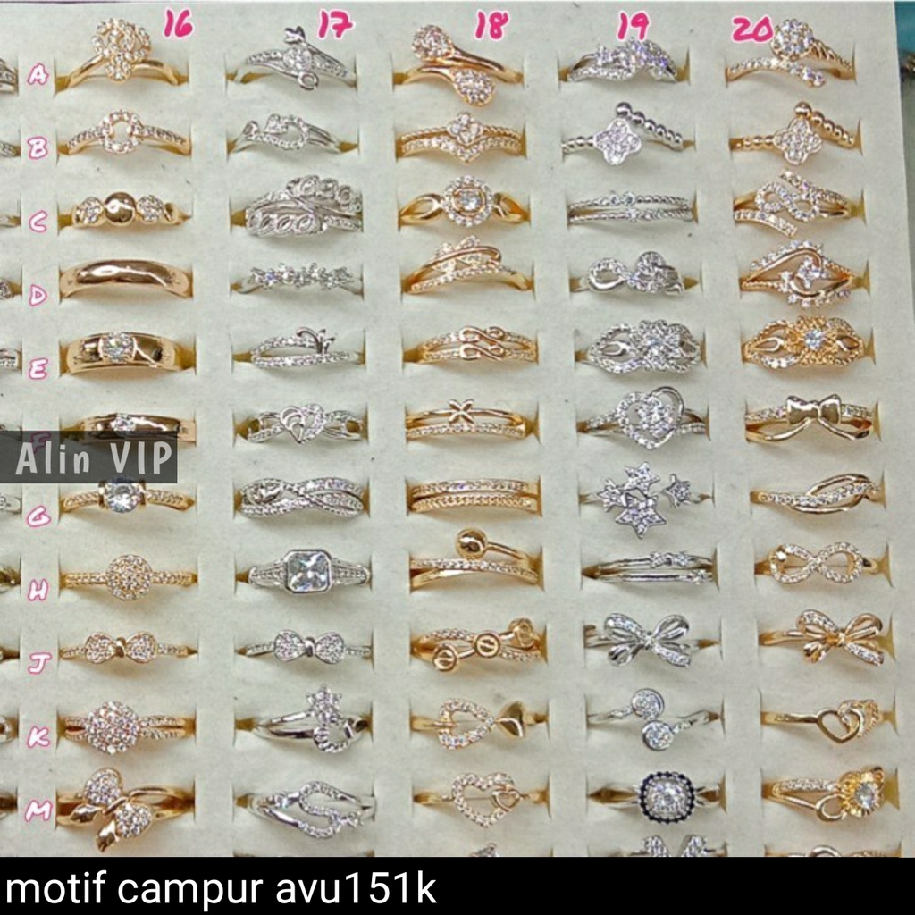 AV30 Grosir Cincin Xuping Dewasa Motif Random