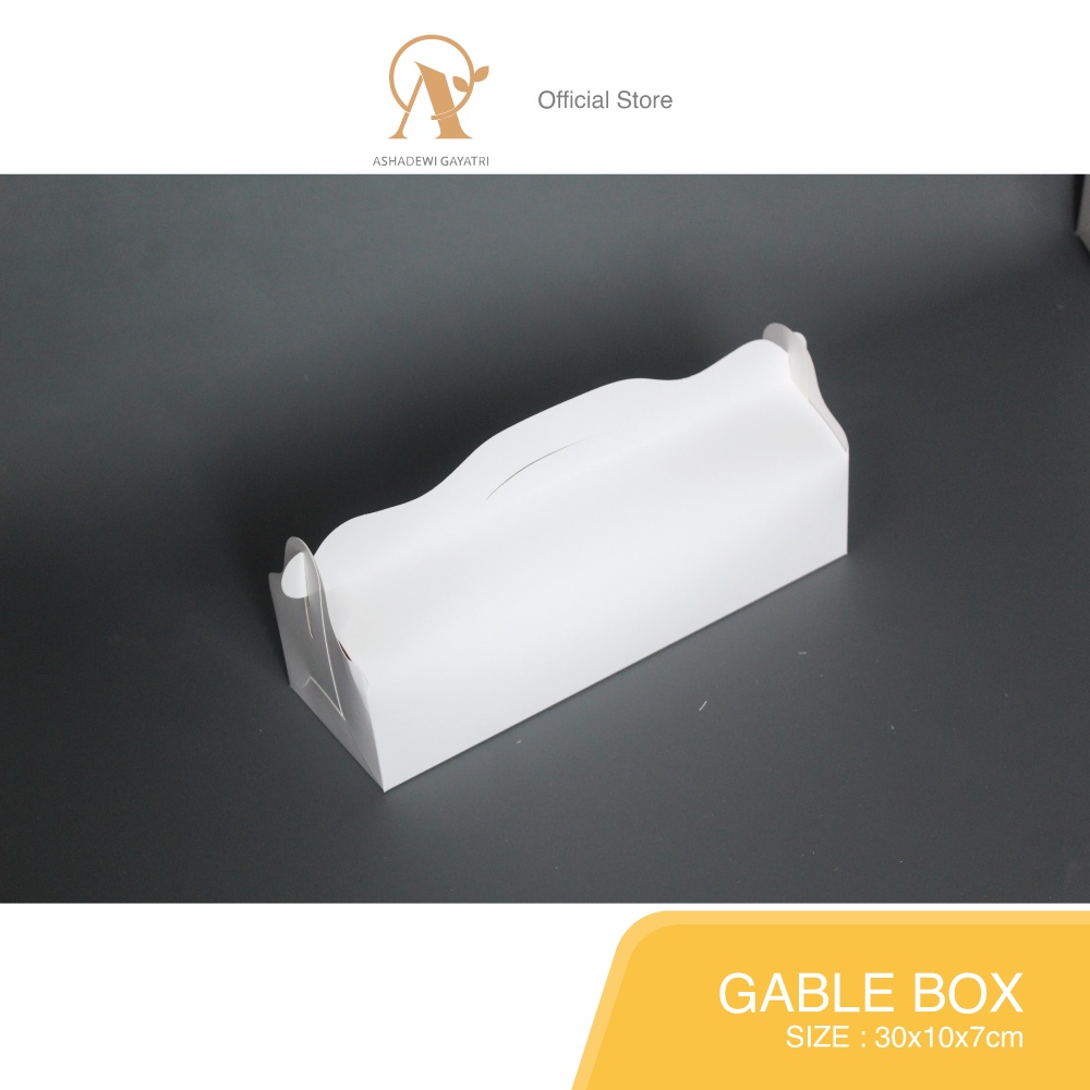 

Ashadewi Gayatri - Gable Box : 30 x 10 x 7 cm / box brownies / box hampers - Ivory