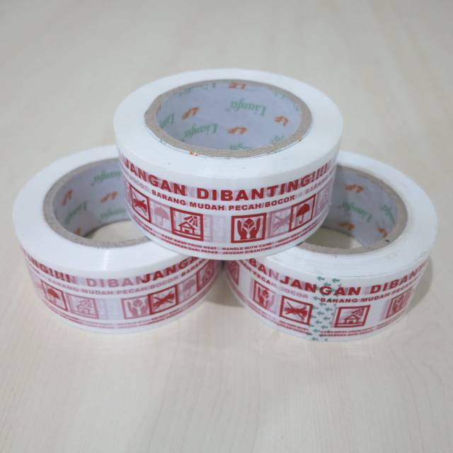 

Lakban Packing Fragile Putih Jangan Dibanting