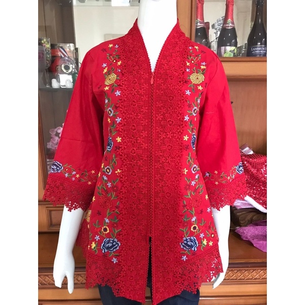 kebaya alexuez size s bordir timbul kombinasi brukat premium/size kecil 0994