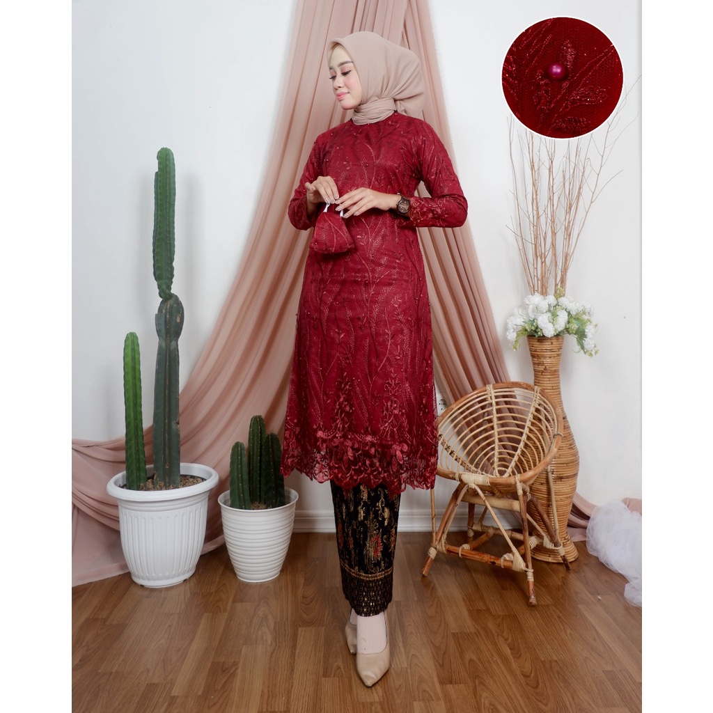 Atasan Kebaya Tunik Brukat Modern Kekinian Bahan Berkualitas Premium By Laquse_kebaya2