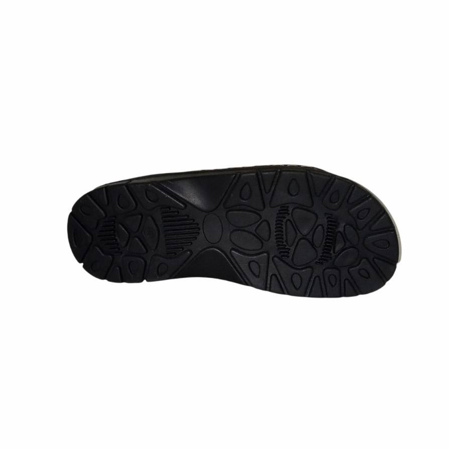 Sandal Pria Slop Hitam MZIO-Z02 Sandal Cowo Berkualitas Bagus / sandal kulit murah slide casual gaya