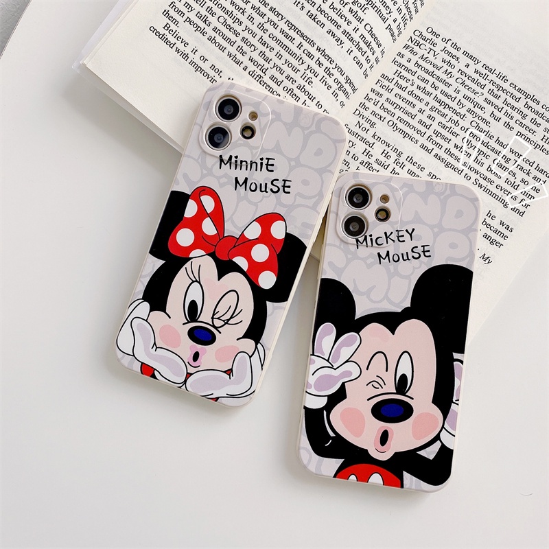 Mickey Minnie casing iPhone 12 pro max 11 pro max Xs max XR 7/8/se2020 7plus/8plus 6/6s plus Disney soft case anti-drop capa para iphone