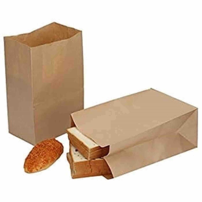 PAPER BAG SIZE M - MEDIUM - SNACK - KANTONG KERTAS ROTI - BROWN