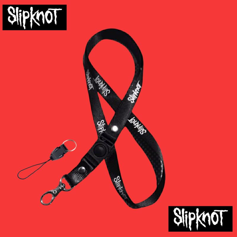 Jual Tali Lanyard Slipknot Band Metal Gantungan Kunci Gantungan Id Card Gantungan Hp Murah Cod